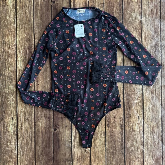 Intimately By Free People Tops - 🌸 Free People Intimately Love Letter Mesh Bodysuit 🌸